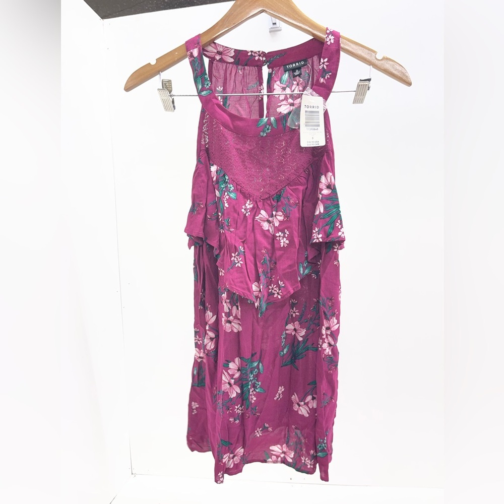 Torrid Pink Floral Blouse